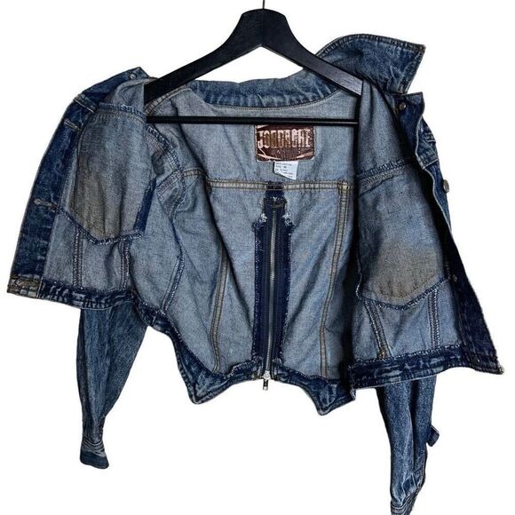 Vintage Stonewashed Jordache Cropped Denim Jacket Womens Small - Picture 7 of 8